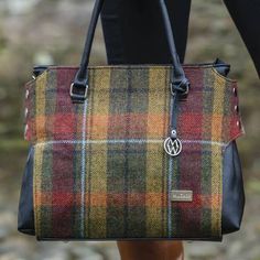 Green Tartan Handbag, Muckross House, Killarney National Park, Irish Tartan, Irish Tweed, Unique Handbag, Harris Tweed, Pocket Book, Inspiration Mode