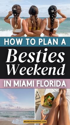 The best Travel Destinations for a Girls Weekend is Miami! Sharing the best Traveling Tips, outfit ideas, best places to eat, and things to do for the ultimate girls weekend getaway in Miami Florida! Miami Girls Trip, Weekend Getaway Ideas, Best Weekend Trips, Miami Beach Hotels, Girls Weekend Getaway, Florida Travel Guide, Miami Girls, Couples Weekend, South Beach Hotels