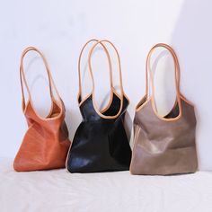 Stylish Vegetable-Tanned Leather Tote Bag