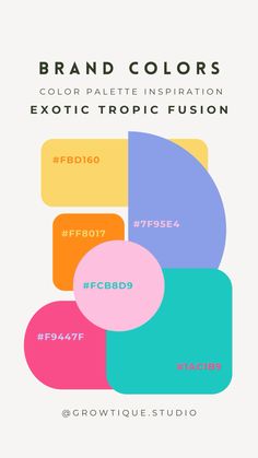 the brand colors for exotic tropical fashion