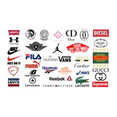 many different logos are shown together on a white background