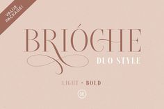 brochure d'or style light and bold typefaces are used to create an elegant font