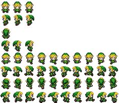 the legend of zelda is shown in this pixel art style video game screen shot