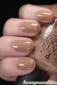 Butterscotch Nail Color, Tan Fingernail Polish, Touch Of Tan Nail Polish, Nude Brown Nail Polish, Tan Nail Polish, Beige Nail Polish, Winter Skin Tone, Spring Nail Polish Colors, Pretty Nail Polish Colors