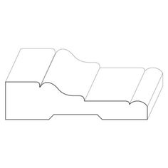 a line drawing of a couch with the seat facing outward, viewed from the side