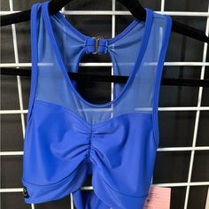 Beautiful Royal Blue Mesh Straps And Open Back With Lined Bra Blue Bra, Bra Top, Bra Tops, Kids Shirts, Open Back, Royal Blue, Shirts Tops, Color Blue, Mesh