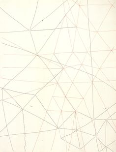 an abstract drawing with lines and dots