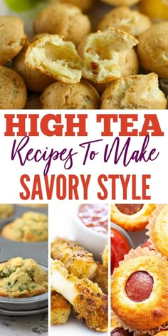 high tea recipe to make savory style muffins and cupcakes