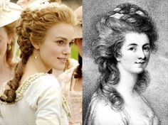 18th Century Makeup, Keira Knightley Natalie Portman, Georgiana Duchess Of Devonshire, 1700s France, Marie Antoinette Hair, Georgiana Cavendish, History Chicks, 18th Century Hats