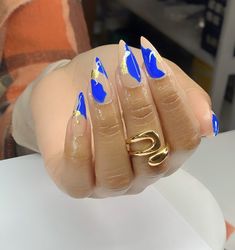 Short Almond Shaped Nails, Shiny Nails Designs, Long Stiletto Nails, Drip Nails, Claw Nails, Short Nails Art, Nail Candy, Work Nails, Exotic Nails