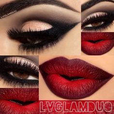 Love the red lip Burlesque Makeup, Maquillage Kylie Jenner, Valentines Day Makeup, Beauty Make-up, Black Makeup, Make Up Looks, Day Makeup, Makeup Lip