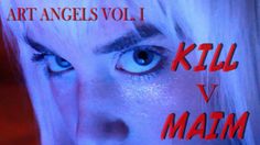 an image of a woman with blue eyes and the words art angels vol i kill or mam