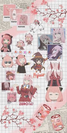 an image of some anime characters with pink hair