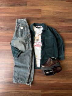 Boots Baggy Jeans, Earthy Outfits, Guys Clothing Styles, Mens Outfit Inspiration, Streetwear Men Outfits, Men Fashion Casual Outfits, Swaggy Outfits, Jeans White, Casual Style Outfits