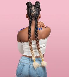 @AutenticAsh1105 Cornrows With Weave, Lemonade Braids Hairstyles, Braids With Shaved Sides, Ponytail Bun, African Hair Braiding Styles, Micro Braids, Two Braids, Girls Hairstyles Braids, Beautiful Braids