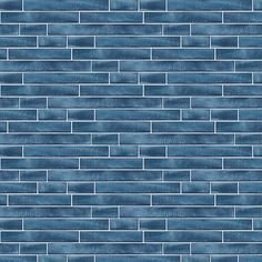 a blue brick wall with white lines on it