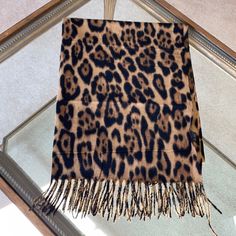 Nwot Large Cheetah Print Super Soft Fringe Scarf. Soft Fringe, Fringe Scarf, Cheetah Print, Scarf Wrap, Black And Brown, Scarf Accessory, Women Accessories, Women Shopping, Black