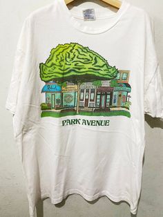 Vintage 90s Park Avenue Shirt Size XL Free Shipping - Etsy Lifeguard Shirt, Kappa Tracksuit, New York Shirt, Vintage City, Nature Tees, Sports Graphic Design, North And South, North And South America, Vintage Nature