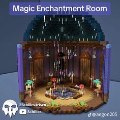 an image of a room that is made out of legos and has the words magic enchanment room on it