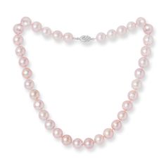 A classic soft pink pearl necklace which is the perfect addition to every jewellery collection.  This stunning necklace comprises 10mm round baroque pearls creating a bolder look yet still timeless.    Single strand 10mm almost round baroque pink cultured freshwater pearl necklace with white gold plate over copper push button clasp - approx 17"  Round baroque pearls have natural dimples and lines which makes them unique Pearls are quite soft and need special care after you wear them. Always stor Pink Baroque, Pink Pearl Necklace, Jewellery Pouch, Freshwater Pearl Jewelry, Forever Jewelry, Freshwater Pearl Necklace, Jewelry Ring Box, Freshwater Cultured Pearls, Freshwater Pearl Necklaces