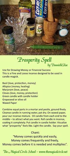 Witchy Spells, Wicca Spells, Spell Bottles, Magic Things, Money Spells That Work, Prosperity Spell, Witchy Art