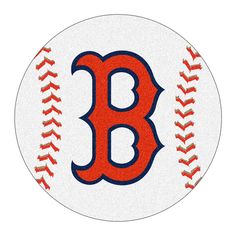 the boston red sox baseball logo is shown on a round sticker that says,