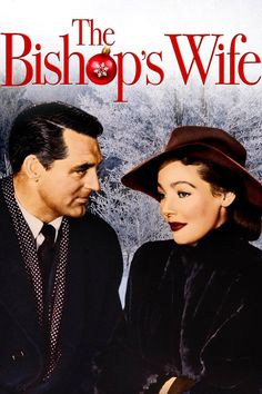 the bishop's wife poster with an image of a man and woman looking at each other