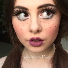 Cute Doll Makeup, Creepy Doll Makeup, Porcelain Doll Costume, Porcelain Doll Makeup, Halloween Make-up Looks, Makeup Cute