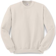 • Blank Classic Crew Neck Sweatshirt • Crew Neck, Long Sleeve, Classic Fit • 50% Cotton / 50% Polyester, Preshrunk Fleece Cream Fleece Top With Ribbed Cuffs, Plain Fleece Crew Neck Top, Cream Fleece Crew Neck Top, Basic Fleece Top In Solid Color, Cream Fleece Tops With Relaxed Fit, Cream Relaxed Fit Fleece Top, Basic Fleece Sweatshirt, Basic Fleece Tops, Sweatshirt Plain