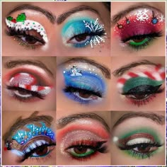 Christmas Makeup Casual - Visit today for you will never know what you will find. Click to visit IMMEDIATELY! Christmas Theme Makeup Ideas, Cute Easy Christmas Makeup Looks, Fun Winter Makeup, Makeup Looks Holiday, X Mas Makeup Look, Christmas Makeup Eyeshadow, Basic Christmas Makeup, Festive Makeup Christmas, 12 Days Of Christmas Makeup Looks