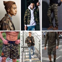 El camuflaje no es sólo para militares y cazadores. Nunca será una opción para eventos formales pero si te favorecen los tonos marrones y verdes, las prendas con estampado camo van a jugar muy bien con el resto de tu ropa. Camo, Van