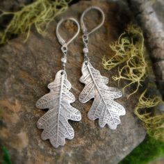 Oak Leaf Earrings  Woodland Leaf Earrings  Real Leaf by SilvanArts Sterling Silver Leaf Earrings With Ear Wire, Leaf-shaped Sterling Silver Jewelry For Anniversary, Silver Leaf-shaped Jewelry With Ear Wire, Silver Nature-inspired Nickel-free Earrings, Nature-inspired Nickel-free Silver Earrings, Nature-inspired Sterling Silver Pierced Earrings, Handmade Nature-inspired Silver Earrings, Handmade Silver Nature-inspired Earrings, Nickel-free Nature-inspired Silver Earrings