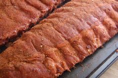 closeup of meatloaf with brown sugar on top