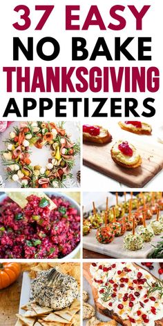 easy no cook thanksgiving appetizers Recipes No Oven, No Bake Thanksgiving, Thanksgiving Snacks Appetizers, Thanksgiving Appetizers Finger Foods, Thanksgiving Starters, Friendsgiving Appetizers, Thanksgiving Appetizers Healthy, Thanksgiving Apps, Apps Ideas