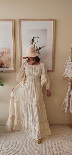 This handmade Bohemian dress is crafted from 100% organic cotton. Its flowing silhouette and tiered layers embody a free-spirited charm, making it a perfect choice for warm days while promoting sustainable craftsmanship. Plus Size Boho Dress, White Bohemian Dress, Marigold Dress, Plus Size Boho, White Bohemian, Dress Bohemian, Bohemian Wedding Dress, Charm Making, Free Spirited