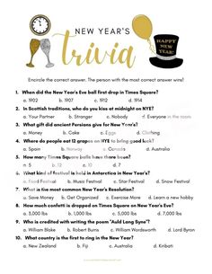 the new year's trivia game