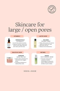 Face Care Routine Large Pores, Best Skincare Products For Large Pores, Products For Pores Skincare, Large Open Pores On Face, Pore Skincare Routine, Get Rid Of Big Pores On Face, How To Get Rid Of Sebum On Face, Skincare For Poreless Skin, No Pores Skincare