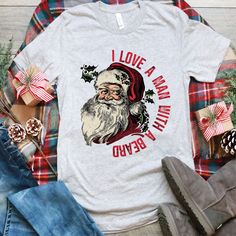 i love a man who loves santa claus t - shirt, christmas tshirt