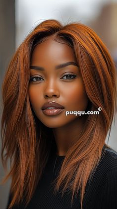 Rich and Radiant: Auburn Hair Color for Every Skin Tone - Puqqu Black Women With Auburn Hair, Blond And Auburn Hair, Semi Permanent Hair Dye For Dark Hair, Hair Color For Brown Skin Black Women, Brown Skin Red Hair, Auburn Hair Color On Black Women, Auburn Hair Black Women, Orange Hair Black Women, Chestnut Brown Hair On Black Women