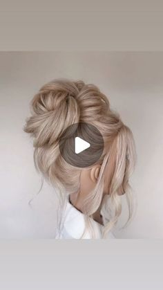 Jocelyn Emerson ⭐️ Updos By Jocelyn on Instagram: "You guys asked for it, so I hope you enjoy this high bun tutorial!!🥰🥰   To achieve this look, I used some of my favorite @moroccanoilpro products! I used the Dry Texture Spray for grit, and Luminous Hairspray - Strong for hold, and Glimmer Shine for a soft shiny finish!💯  @behindthechair_com  #BTCxMOpartner #MOprofessional #behindthechair #thebtcteam #texturedupdo #bohoupdo #highbun #updotutorial #highbunhairstyle #topknot #effortlesshair #updostyles #updos #promhair #diyhair #easyupdo #hairstyletutorial" High Upstyles For Long Hair, Soft Bun Hairstyles Tutorial, Sultry Updo Long Hair, Elegant Chignon Hair, Long Hair Styles Elegant, High Hairstyles Wedding, Long Thick Hair Styles Updo, Updo Hairstyles For Halter Dress