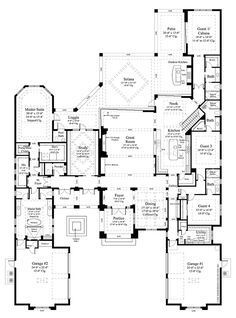 the floor plan for this luxury home, which is located in an open concept area