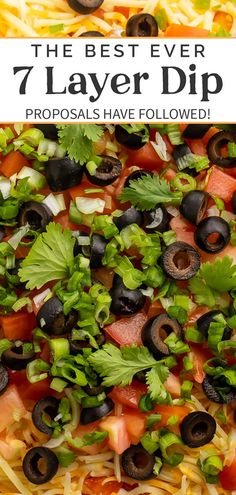 the best ever 7 layer dip is an easy and delicious appetizer