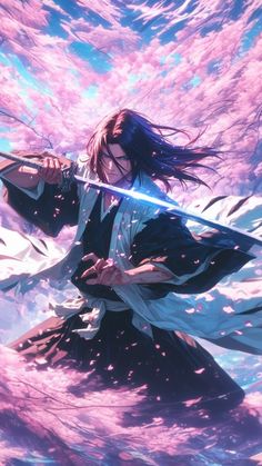 Kuchiki Byakuya, Byakuya Kuchiki, Toshiro Hitsugaya, Bleach Anime Art, Bleach Fanart, Bleach Characters, Bleach Art, Bleach (anime), Bleach Manga