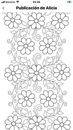 an image of a flower pattern with the words, publicization de alica on it