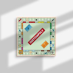 a monopoly board game on a white background