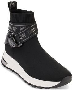 in stock Sneaker Wardrobe, Dkny Shoes, Sneakers Heels, Sock Sneakers, Trainers Fashion, New York Style, Trainer Sneakers, Athletic Fashion, Cool Socks