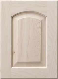 an unfinished cabinet door is shown in white