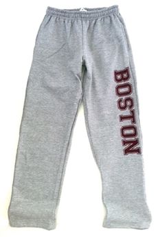 PRICES MAY VARY. Sweatpants by Gildan in 9 oz. 50/50 cotton polyester Side seam pockets Covered elastic waistband with drawstring Slightly tapered leg with open bottom Boston Sweatpants in sport grey with maroon Boston imprint on one leg, Gildan pocketed, open leg sweat pants with jersey lined side seam pockets and slightly tapered legs. Elastic drawstring waist. Cheap Fleece Tops For College, Cheap Nike Tops For Loungewear, Cheap Gap Fleece Top, Cheap Cotton Baseball Jersey With Crew Neck, Cheap Crew Neck Tops For Light Sports, Cheap Gap Sweater For Spring, Pajamas With Sweatpants, Cute Pajamas Sweatpants, Cheap Gap Crew Neck Top