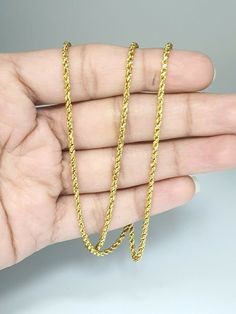 "22K Yellow Gold Men/Ladies Solid Twisted Rope Chain Necklace 16\" Inches to 22'' Inches Metal :22K Gold 916 Hallmarked Chain Width - 2.0 mm Available in 16'' Inches , 18'' Inches , 20'' Inches & 22'' Inches Packaging : Elegant Box Shipping Free in UK Shipping World Wide : See Policy Payment : PayPal, Credit Card, Bank Transfer Returns Policy : 14 Days Hassle Free Returns for 100% Refund To try this item Or View More from our collections Please Visit Our North West London Showroom" Om Pendant, Rope Chain Necklace, Paypal Credit Card, Nose Stud, West London, Sapphire Jewelry, Metal Necklaces, Bank Transfer, 22k Gold