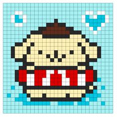 a pixellated image of a cartoon character